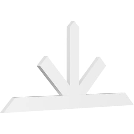 Ekena Millwork Saratoga Architectural Grade PVC Gable Bracket, 84"W x 38 1/2"H x 2"D x 6"F, 11/12 Pitch GBP084X39X0206SAR00